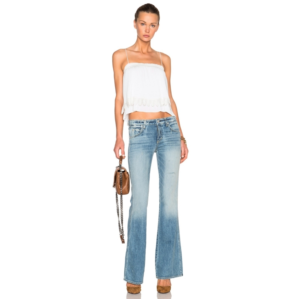 AMO Kick Flare Jeans in Sweet Cheeks Light Blue Size 25